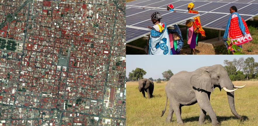Urban sprawl, elephants and solar panels